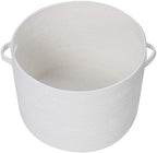 20x15 Inch Extra Large Round Cotton Rope Storage Basket with Lid, Decorative Woven Bin with Cover for Living Room Bedroom Closet, White - Image 7