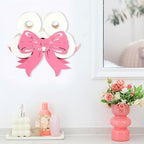 Geelin Pink Bow Bathroom Decor Pink Toilet Paper Holder 8 Rolls - Image 3