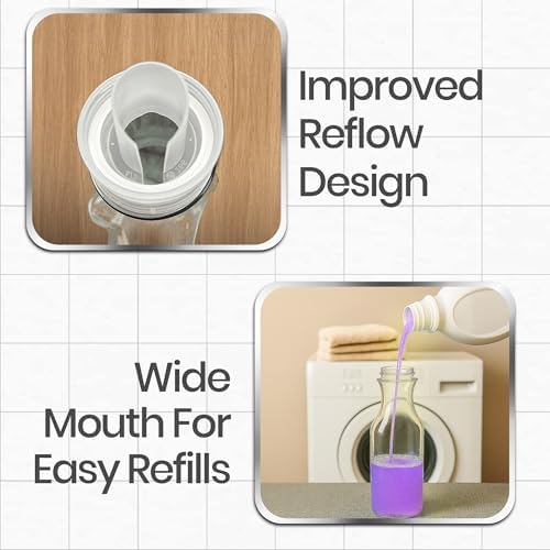 3-Pack Laundry Detergent Dispenser, Mess-Free Pour, 50oz, Clear Plastic - Image 4