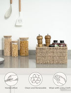 StorageWorks Rattan Silverware Caddy, Wicker Flatware Organizer - Image 4