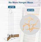 EASTTOWEST Hanger Stacker Organzier,33 inch Height Hanger Stand Clothes Hanger Storage Rack,Hanger Holder for Closet Laundry Room,White - Image 6