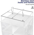 Libeder 20 Section Hanging Shoe Organizer & Storage for Closet, White - Image 6