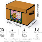 Stackable Storage Bins with Lids,Closet Organizers Fabric Box for Home and Office,Blanket Clothes Organizers,Under Bed Storage Containers 3 Pack - Image 2