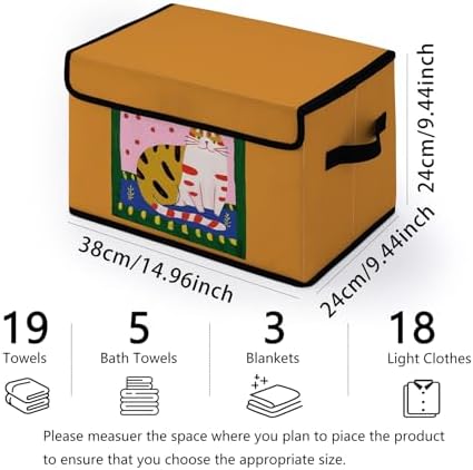Stackable Storage Bins with Lids,Closet Organizers Fabric Box for Home and Office,Blanket Clothes Organizers,Under Bed Storage Containers 3 Pack - Image 2