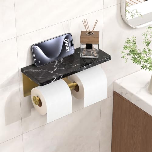 FORIOUS Toilet Paper Holder with Shelf, Commercial Toilet Paper Dispensers - Image 2