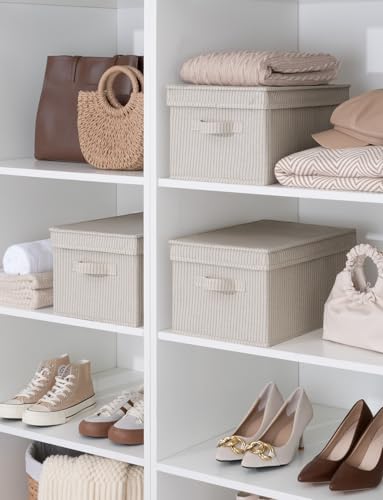 StorageWorks Fabric Storage Bins with Lids, Closet Storage Bins - Image 5