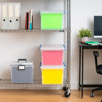 IRIS USA WeatherPro File Box Organizer, Letter/Legal, 32 Qt. 3-Pack, Clear - Image 4