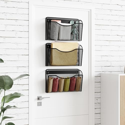 MINDEPOT Wall File Organizer, Hanging Wall File Holder, 6 Pack, Black - Image 6