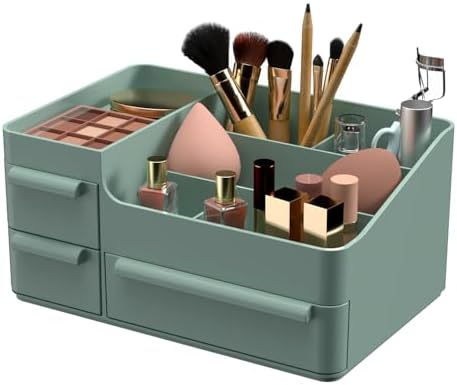 CHANCETSUI Makeup Organizer With Drawer For Vanity: Cosmetics Organizers Storage - Holder For Lipstick Nail Polish Eyeshadow Brush by CHANCETSUI