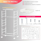 Goovilla Rolling Cart with 8 Drawers for Art, Dorm, Office, Craft, White - Image 6