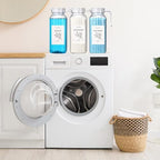 Potchen 3 Pack Laundry Detergent Dispenser Set, Clear Acrylic Liquid Detergent Container with Labels & Measuring Cups, Fabric Softener Dispenser for Laundry Room Organization(50 oz) - Image 6