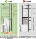 Kalrin Over-The-Toilet Storage Rack, 4-Tier Bathroom Organizer Shelf Over Toilet with Adjustable Shelf and Basket, Freestanding Space Saver Bathroom Shelves Above Toilet for Room (Gray- White) - Image 2