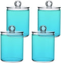 4 Pack Qtip Holder Dispenser with Lids,Green Gradient 3 Storage Containers,Bathroom Canisters Organizer for Cotton Ball,Cotton Swab,Cotton Round Pads,Floss 21214688 by Unknown