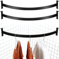 Yaocom 2 Pcs Quarter Circle Hangrail for Wire Grid - 30" L Hang Clothing or Other Merchandise Hanger Grid Wall Bracket for Retail Display Home Use Garage Craft Show Trade Show Business(Black) by Yaocom