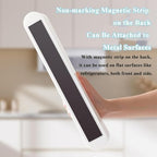 Magnetic Wrap Dispenser with Cutter for Fridge, Refillable Magnetic Plastic Wrap Dispenser with Slide Cutter, Magnetic Aluminum Foil Dispenser, for Worktops & Cabinets (yellow+gray, Magnetic) - Image 4