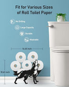 Wolf Toilet Paper Holder Stand, Decorative Toilet Paper Storage - Image 3