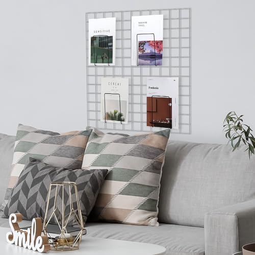 MorningRo 8 Pack Wall Grid Panel Accessories Gridwall Shelf Metal, Black - Image 2