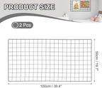 PATIKIL Wire Grid Panels Gridwall Panel 39" x 20" Black 2Pcs - Image 2