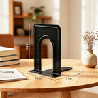HappyHapi 12 Pairs Book Ends, Heavy Duty Bookends for Shelves, Black - Image 2