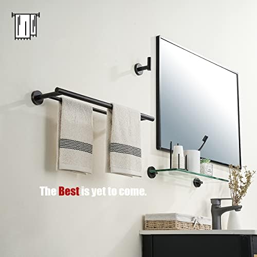 JQK Double Towel Bar Oil Rubbed Bronze, 19 Inch 304 Stainless Steel Thicken 0.8mm Towel Rack Bathroom, Towel Holder ORB Wall Mount, Useable Length 16 Inch, TB100L16-ORB - Image 4