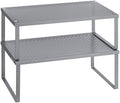 SONGMICS Set of 2 Metal Spice Racks, Stackable Expandable Shelf Risers by SONGMICSbySONGMICSHOME