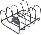 GreenPan Stainless Steel Wire Pots and Pans Lid Storage Rack, Holds 4 Lid Covers, Easy Storage, Countertop or Cabinent Organizer, Minimizes Clutter, Fast Drying, Wipes Clean, Black by GreenPan
