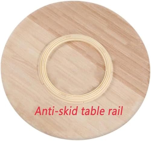 27.5" Large Lazy Susan for Table Top Wood Rotating Dining Turntable - Image 3