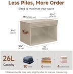 StorageWorks Fabric Storage Bins with Lids, Large Closet Storage Bins - Image 6
