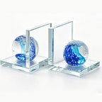 1 Pair Heavy Duty Book Ends for Shelves, Crystal Bookends for Heavy Books by QFkris