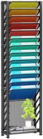 Simple Trending Wall File Organizer, 18-Tier Mesh Hanging Paper Document Folder Holder, Desktop Metal Files Storage Rack for Office and Home, Black by SimpleTrending