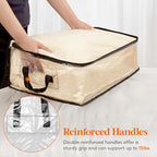 Lifewit 6 Pack Clear Clothes Storage Bags, 35L Blanket Storage with Zipper - Image 5