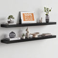 Homeforia 42 Inch Floating Shelves, High-End Solid Pine Wood, Set of 2 by Homeforia