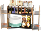 2-Tier Expandable Spice Rack Organizer for Countertop,15.2"-21.5" by Xpatee