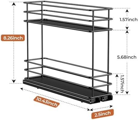Mystozer Pull Out Spice Rack Organizer for Cabinet, Slide Out Spice Racks - Image 6