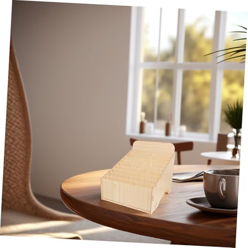 Wooden Mail Storage Organizer with Multi Compartment Design for Home Office - Image 5