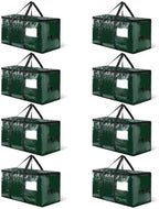 CONGREGATE 8 Pack Dark Green Moving Bags Heavy Duty Extra Large PE Storage Packing Bags with Reinforced Handles and Zippers Alternative to Moving Boxes for Clothes Bedding Storage 97L by CONGREGATE