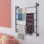 5 Tier Scarf Rack Wall Mounted Retail Display Ribbon Rack Organizer Holder Tie Rack Towel Rack Pants Belt Rack for Home Clothing Retail Store - Image 4