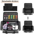 BAFASO Large Capacity Hairdresser Bag with Adjustable Dividers, Gray - Image 3