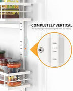 Moforoco White 6-Tier Over Door Pantry Organizer, Pantry Organization Storage, Door Metal Hanging Spice Rack Basket Shelves, Home Kitchen Apartment Essentials, Laundry Room Bathroom Organization - Image 4