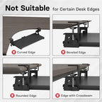 BONTEC Under Desk Keyboard Tray, Pull-Out Keyboard & Mouse Platform - Image 3