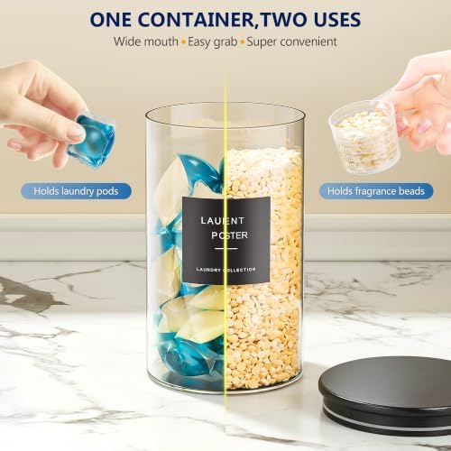 2+1+1 Pack Laundry Detergent Dispenser No Tray & Laundry Pods Container Black - Image 3