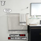 JQK Double Bath Towel Bar, 33 Inch 304 Stainless Steel Thicken 0.8mm Towel Rack for Bathroom, Towel Holder Polished Chrome Wall Mount, Useable Length 30 Inch, TB100L30-CH - Image 3