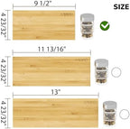AMBIRD Bamboo Spice Drawer Organizer with Non-slip Mat,4 Tier - 2 Set Jar Spice Rack Tray From 9.5''to 19'', Seasoning Organizer for Kitchen,Cabinet,Drawers,Countertop - Image 7