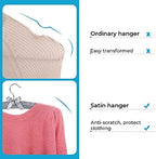 JS HANGER Padded Hanger for Sweaters - 17 Inch Extra Large Heavy Duty Satin Covered Coat Hangers No Shoulder Bump for Women Clothes, Sweaters, Dresses, Clothing, Weddings, Lingerie Pack of 10, Grey - Image 5