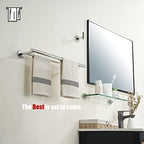 JQK Double Towel Bar Chrome, 20.5 Inch 304 Stainless Steel Thicken 0.8mm Towel Rack Bathroom, Towel Holder Polished Steel Wall Mount, Useable Length 18 Inch 2 Pack, TB100L18-CH-P2 - Image 4