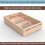 6 Pack 5" High Clear Adjustable Drawer Dividers Clothes,Expandable 13-21" - Image 2
