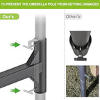 Dolibest Heavy-Duty Hitch Mount Umbrella Holder - Robust and Reliable Support for Large Patio and Outdoor Umbrellas(up to 2'' Poles) - Perfect for Road Trips, Tailgating, and Outdoor Gatherings - Image 4