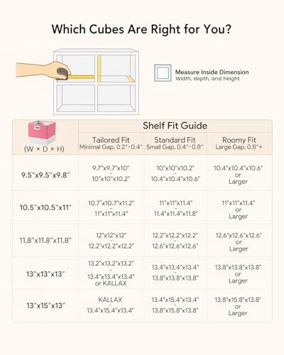 Storage Cube Bins | Macaron & White, 10.5"x10.5"x11", 6 Pack - Image 3