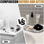 Oval Marble Tray for Bathroom, Marble Vanity Tray 10 x 5 x 0.6 - Image 3