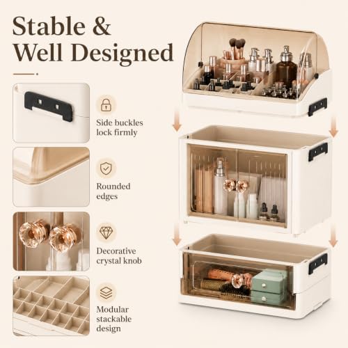 Makeup Organizer for Countertop, Skincare Storage, Bathroom Vanity - Image 7